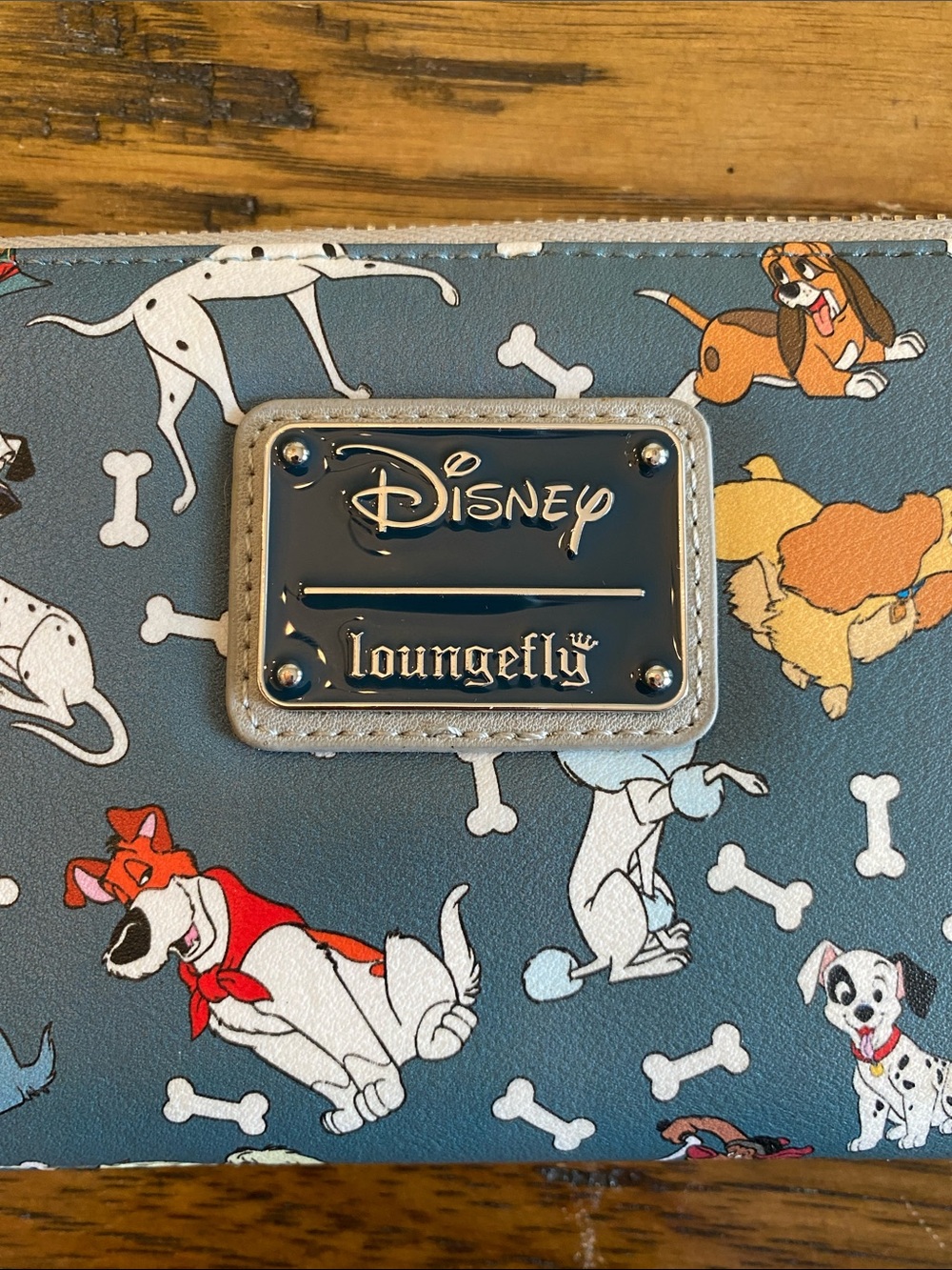 Disney Loungefly Blue Disney Dogs Zip Around Wallet - Picture 2 of 6